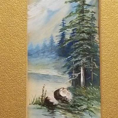 Lot 2-401: Antique/Vintage Framed Original Art SIGNED 