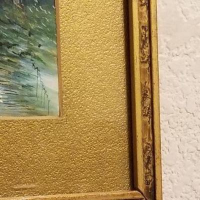 Lot 2-401: Antique/Vintage Framed Original Art SIGNED 
