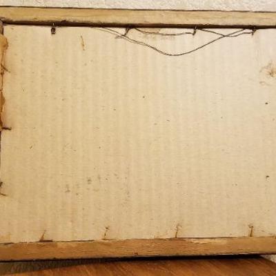 Lot 2-402: Antique/Vintage 10" x 13" Framed Orignal Art SIGNED