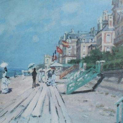 Lot 2-429: Vintage Large CLAUDE MONET Framed Print 29.5" x 33.5" 