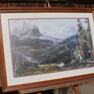 Lot 2-432: Vintage Framed Fine Art Print by GEORGIE McBRIDE 32.5" x 22.5" 