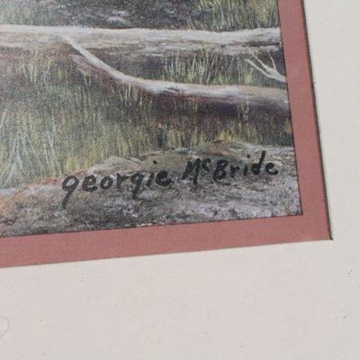 Lot 2-432: Vintage Framed Fine Art Print by GEORGIE McBRIDE 32.5" x 22.5" 