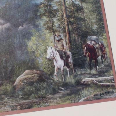 Lot 2-432: Vintage Framed Fine Art Print by GEORGIE McBRIDE 32.5" x 22.5" 