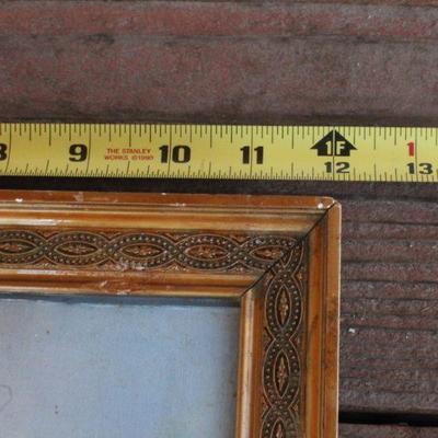 Lot 2-434: Antique 1907 Country Farm Scene Hay Harvest Oil Painting SIGNED in Original Glass Pane Frame 15" x 12" 