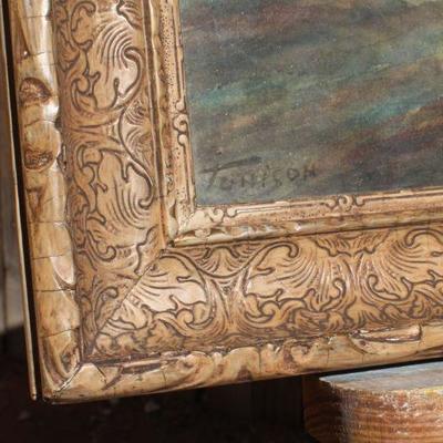 Lot 2-436: Antique Large Framed Fine Art Print SIGNED by JUDSON SAMUEL TUNISON