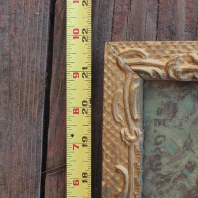 Lot 2-439: Antique/Vintage Framed Fine Art Print SIGNED Cottage Mountian Landscape 22" x 17.5" 