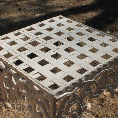 Lot 2-440: Vintage White Metal Shelf 10" x 10" x 26" Tall