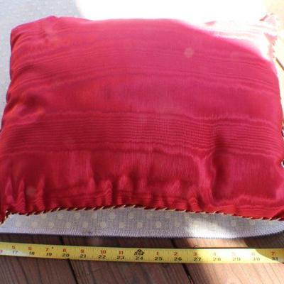 Lot 2-441: Two 32" Christmas Rugs and 16" Christmas Throw Pillow 