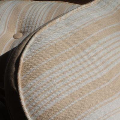 Lot 2-449: Pair of Striped Soft Seat Cushions 16" x 15" 