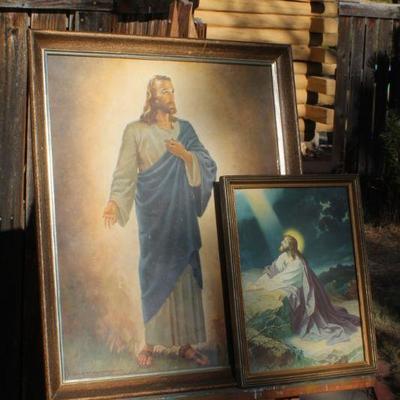 Lot 2- 453: (2) Vintage Christianity Jesus Christ Framed Prints