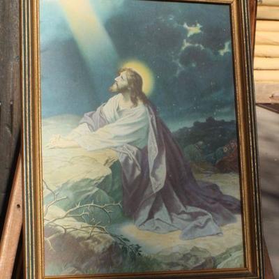 Lot 2- 453: (2) Vintage Christianity Jesus Christ Framed Prints