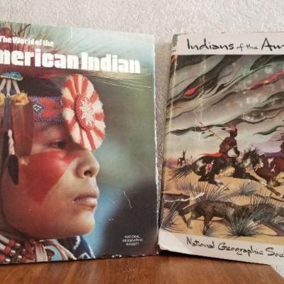 Lot 2-456: Vintage National Geographic Hardback American Indian Reference Books (1978 & 1955)