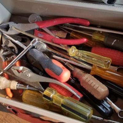 Lot 2-467: Large Group of Small Hand Tools in Metal Case