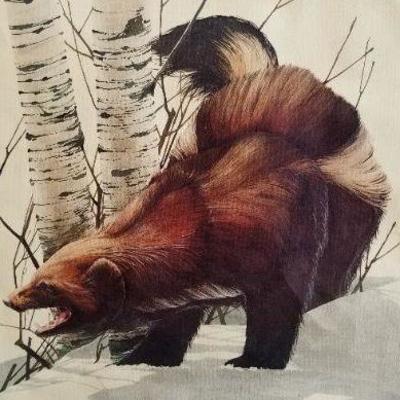 Lot 2-471: Vintage Raised Seal 1970's Official UNIVERSITY OF MICHIGAN Wolverine FINE ART PRINT Signed by HEAD COACH Bo Schenbeckler