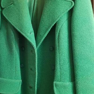 Lot 2-482: Vintage Women's Union Made Green Wool Coat Size (Medium ESTIMATE)