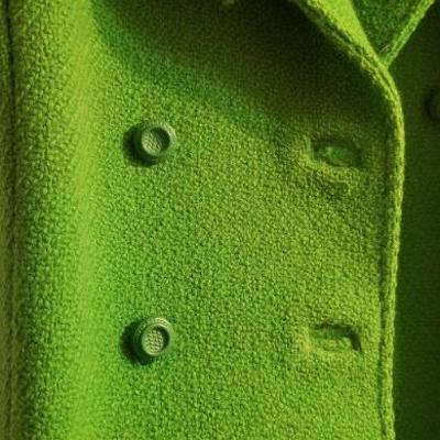 Lot 2-482: Vintage Women's Union Made Green Wool Coat Size (Medium ESTIMATE)