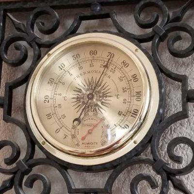 Lot 2-506: Vintage SPRINGFIELD Thermometer Barometer Hanging Display 19" x 11" 