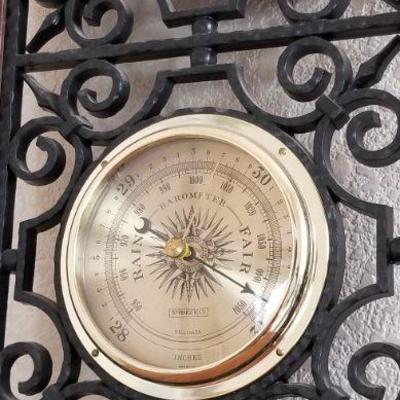 Lot 2-506: Vintage SPRINGFIELD Thermometer Barometer Hanging Display 19" x 11" 