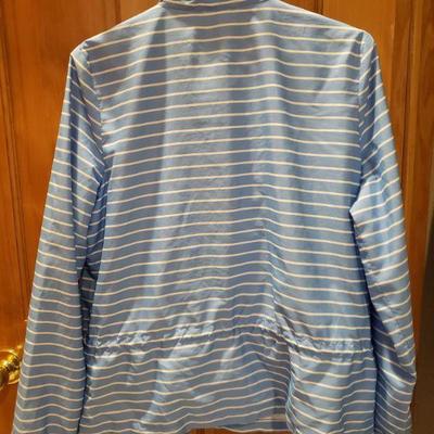 Lot 2-532: Ralph Lauren Blue and White Stripe Light Jacket Size Large 