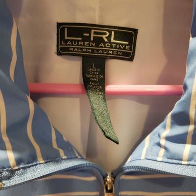 Lot 2-532: Ralph Lauren Blue and White Stripe Light Jacket Size Large 