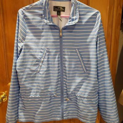 Lot 2-532: Ralph Lauren Blue and White Stripe Light Jacket Size Large 