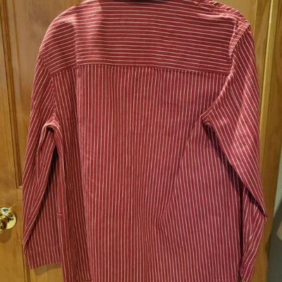 Lot 2-536: Vintage Ralph Lauren Oversized Red Striped Denim Jacket Size Medium 