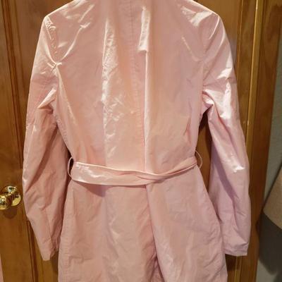 Lot 2-537: Ralph Lauren Pink Rain Short Trench Size Medium