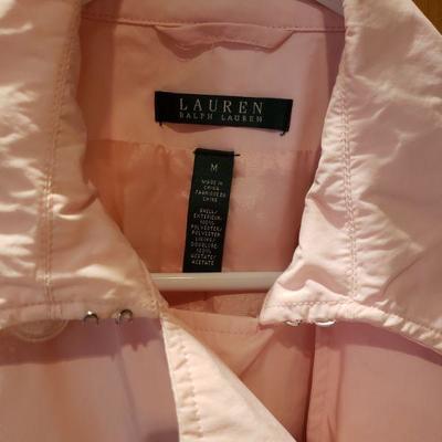 Lot 2-537: Ralph Lauren Pink Rain Short Trench Size Medium