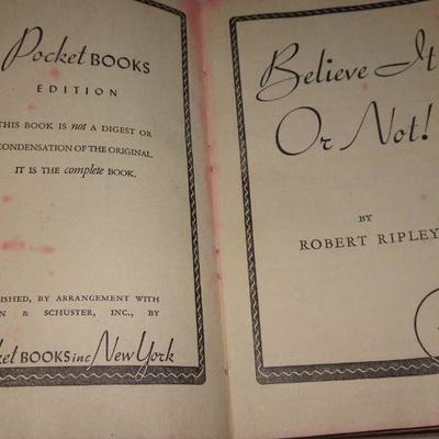 1942 Ripley's Believe it or Note by Robert Ripley 