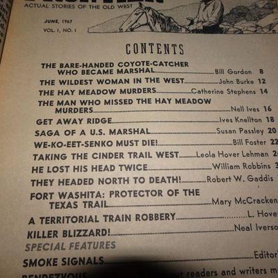 Vintage Wild West Magazines, True Frontier, Pioneer West 