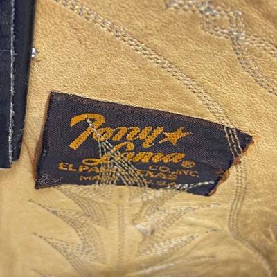 Vintage Black Tony Lama Cowboy Boots