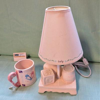 Russ Ceramic Baby Shoe Lamp, Russ Baby Mug