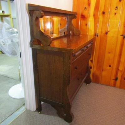 B-1  ANTIQUE SLEIGH SIDEBOARD/BUFFET