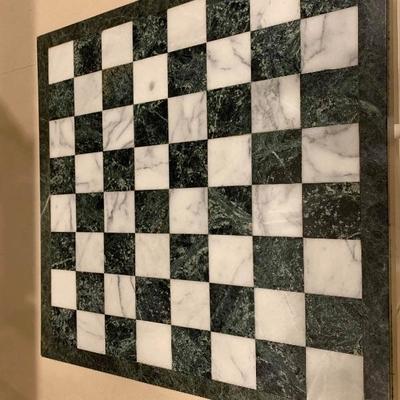 Vintage solid marble chess set 