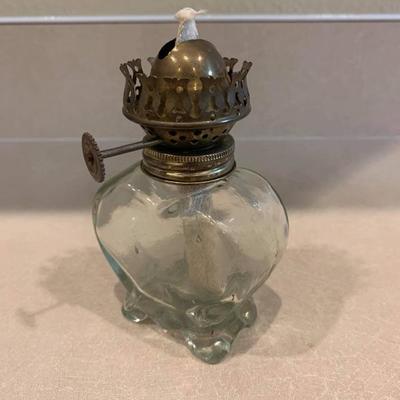 Antique heart kerosene lamp