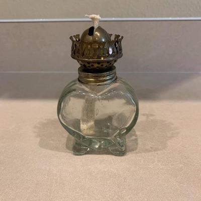 Antique heart kerosene lamp