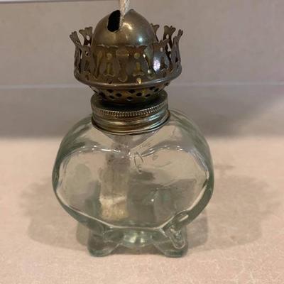 Antique heart kerosene lamp