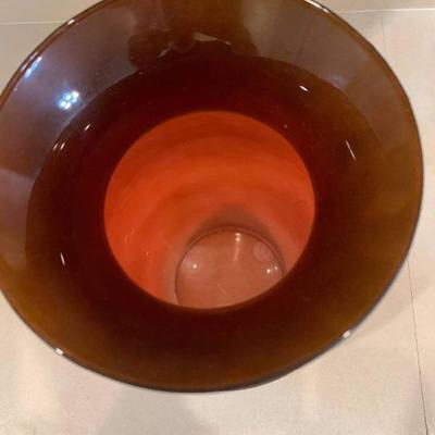 Ecoglass red vase made in spain