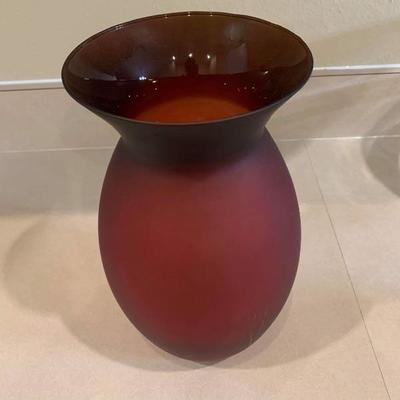 Ecoglass red vase made in spain
