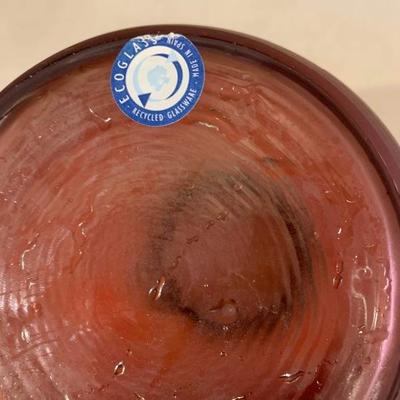 Ecoglass red vase made in spain
