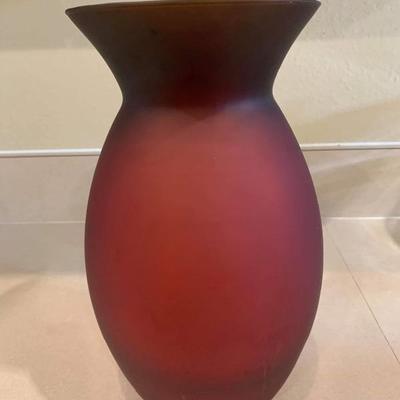 Ecoglass red vase made in spain