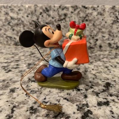 Mickey and Pluto vintage Christmas ornaments 