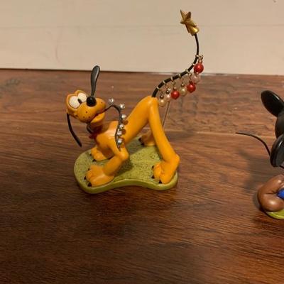 Mickey and Pluto vintage Christmas ornaments 