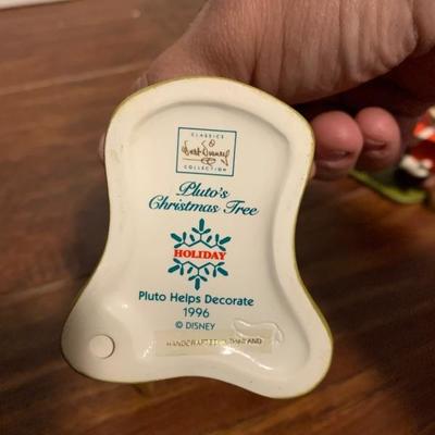 Mickey and Pluto vintage Christmas ornaments 