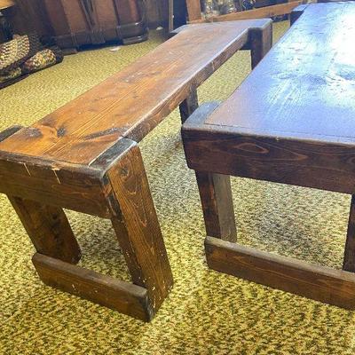 F86: Pair Of Wood Benches