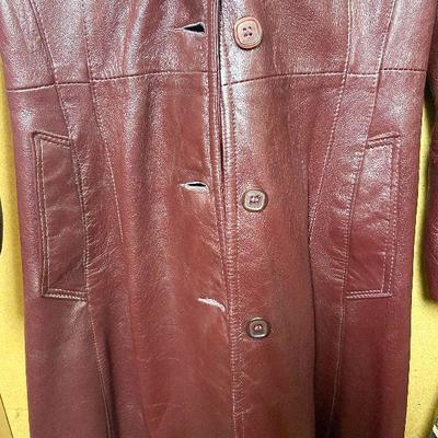 BC8: Leather Coat With Fur Collar