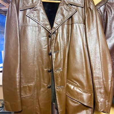 BC10: Pair Of mens Leather Coats Size M/L
