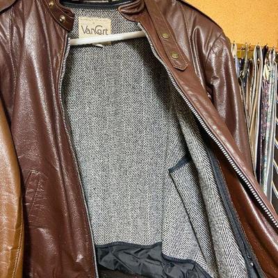 BC10: Pair Of mens Leather Coats Size M/L