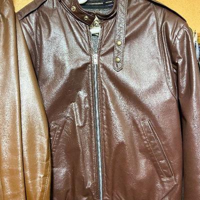 BC10: Pair Of mens Leather Coats Size M/L