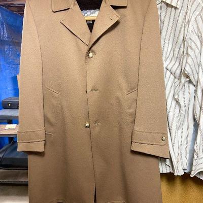 BC16: Vintage Mens Dress Shirts and Overcoat
